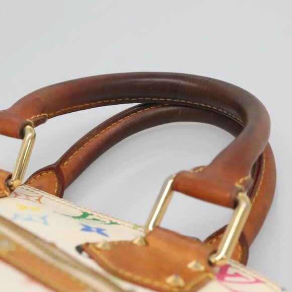 LOUIS VUITTON Monogram Multicolor Alma Hand Bag White M92647 LV Auth 133620 - Picture 9 of 16
